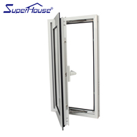 Ventana Abatible de Aluminio Certificada NOA, Resistente a Huracanes, Doble Vidrio, Recubrimiento en Polvo D2015, Anticorrosión, Anti UV, Comercial