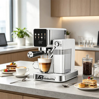 Cafetera Espresso Compacta y Silenciosa Anbolife, 20 Bares, Operación Táctil Digital, Cappuccino, Latte, Americano, OEM