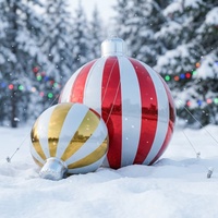 Décoration d'événements Gros ballon gonflable Ballon miroir Ornement de Noël en PVC Boules miroir Décorations de Noël Sphère