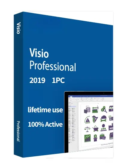 1PC visio 2019 Professional 100% Online Digital Key viso 2019 Professional License 24 hours Email Instant Deliver