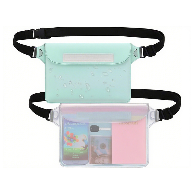Wholesale High-quality Fashion Unisex Transparent Material Beach Waist Bag Waterproof Adjustable Belt Mobile Phone Protection