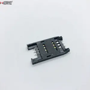 Conector de cartão SIM 6P SMD flip deslizante tipo de travamento do auto