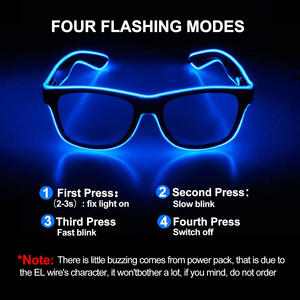 Gafas LED Luminosas de Gran Venta, Novedad en Accesorios para Fiestas de Pascua, Halloween, Diwali, Regreso a Clases, Precio de Fábrica, Seguras - Product Image 2