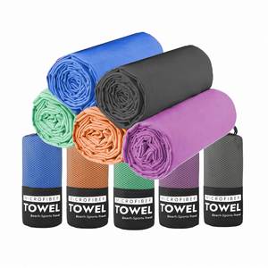 Toalla Deportiva de Microfibra de Poliéster de Secado Rápido, Ligera y Súper Absorbente para Natación, Senderismo y Baño - Product Image 1