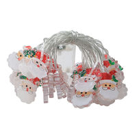 Guirlande lumineuse LED de Noël transfrontalière, Père Noël suspendu, Bonhomme de neige, décorations lumineuses pour arbre, en PVC, pour les fêtes, affichage créatif pour vitrine