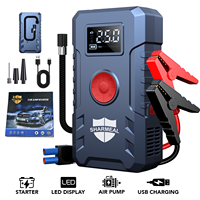 Sharmeal OEM&ODM Démarreur de Batterie de Voiture Portable 12V 2000A 6000mAh avec Pompe à Air et Power Bank