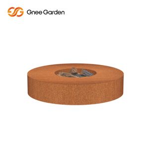 Calentador de patio de acero Corten para hoguera de cobre rústico elegante para calefacción al aire libre Uso de leña para noches frescas - Product Image 1