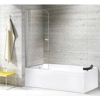 Paroi de douche en verre sans cadre pour salle de bain, panneau de séparation en verre trempé pour baignoire, cabine de douche