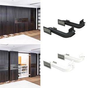 Armoire intérieure meubles de chambre à coucher armoire à fermeture en douceur armoire moderne pliante plate <span class=keywords><strong>coulissante</strong></span> robuste bus latéral longue <span class=keywords><strong>charnière</strong></span> de porte - Product Image 5