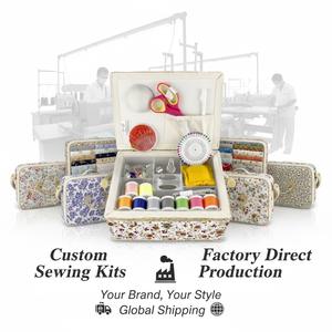 Cesta de Costura con Asa y Diseño Floral, Caja Grande para <span class=keywords><strong>Kit</strong></span> de Costura con Accesorios para Organización de Almacenamiento de Costura en el Hogar - Product Image 4