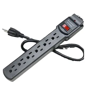 Portable 6 Outlet Surge Protector American Standard ETL Approved Factory Price Power Strip for Home Appliances Plugs & Sockets