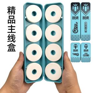 Caja organizadora de línea de pesca Mingtu Mainline Box de 8 compartimentos, de plástico, para accesorios de pesca, azul y rosa - Product Image 1