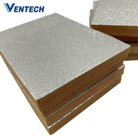 Panneau en mousse phénolique en aluminium ignifuge, mousse PU pré-isolée, conduit PID en polyuréthane pour conduits d'air CVC