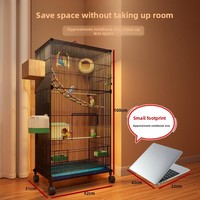 Cage à oiseaux pour perroquets, nouveau style, petite taille, pour calops, paons, oiseaux rayés tigrés et perroquets perlés ; Cage domestique écologique en herbe