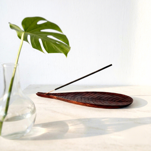 Moderno Soporte de Incienso de Madera Hecho a Mano, Quemador de Varillas de Fragancia, Recolector de Ceniza de Madera Natural, Accesorio Decorativo para Meditación - Product Image 4