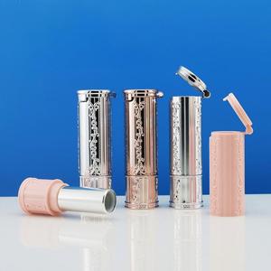 Contenitore Vuoto per Rossetto/Balsamo Labbra da 3.5g in ABS Goffrato <span class=keywords><strong>Vintage</strong></span> con Tappo a Vite e Specchio, Confezione Trucco Multicolore Pastello - Product Image 2