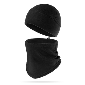 Ensemble bonnet et <span class=keywords><strong>cache</strong></span>-<span class=keywords><strong>cou</strong></span> unisexe en polaire coupe-vent, <span class=keywords><strong>masque</strong></span> facial chaud pour hommes et femmes par temps froid - Product Image 4