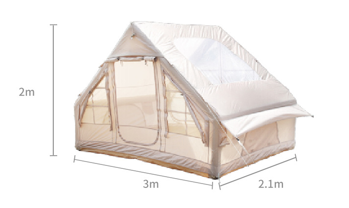 6.3㎡ Grande fenêtre double porte en tissu Oxford (4-6 personnes)
