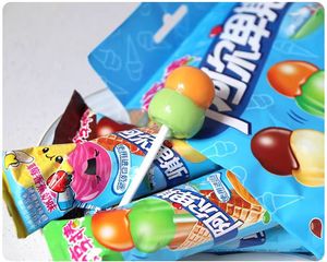 Sử Dụng Nhập Khẩu Sữa Nén 9Pcs Hỗn Hợp Hương Vị Ice Cream Hình Dạng Hình Cầu Lollipop - Product Image 5