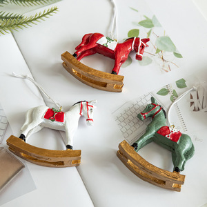 Resin Rocking Horse Christmas Trojan Christmas <b>Tree</b> Pendants Sublimation Hanging Christmas Ornaments <b>Tree</b> Ornament - Product Image 4