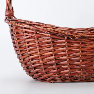 Panier de pique-nique en osier, panier de rangement en bois, ensemble de panier de pique-nique de luxe pour 4 personnes