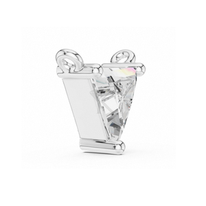 Collar Minimalista con Colgante de Diamante Triangular en Oro Amarillo, Diseño Geométrico con Punta en V, Joyería Fina Moderna para Uso Diario - Product Image 4