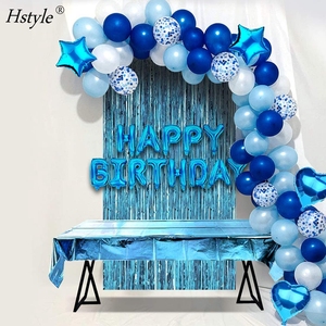 Decoración de Fiesta de <span class=keywords><strong>Cumpleaños</strong></span> Azul, Pancarta de <span class=keywords><strong>Feliz</strong></span> <span class=keywords><strong>Cumpleaños</strong></span>, Cortina de Flecos Azul Cielo para Niñas, Niños, Hombres, Mujeres, Adultos, ST011 - Product Image 6
