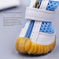 Chaussures pour chien en maille respirante, bottes antidérapantes pour chiot avec fermeture éclair et sangle réglable, protection des pattes pour petits chiens