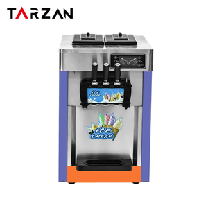 Bàn xách tay thương mại nhỏ Máy làm kem 2 + 1 hương vị mềm phục vụ Kem Máy làm maquina de helados - Product Image 4