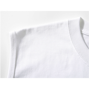 เสื้อกล้ามคอกลมผ้าถักเนื้อฝ้าย 100% 220GSM ทรงโอเวอร์ไซส์ สวมใส่สบาย เหมาะสำหรับออกกำลังกาย ลำลอง ระบายอากาศได้ดี แห้งเร็ว สไตล์สตรีทแวร์สำหรับผู้ชาย - Product Image 3