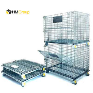 कारखाने की प्रत्यक्ष बिक्री फोल्डेबल भारी शुल्क हल्के स्टील क्यू235 वायर जाली धातु पिंजरे - Product Image 1