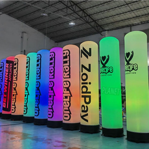 عمود هوائي مضاء بإضاءة LED للإعلانات مخصص عمود قابل للنفخ للزينة - Product Image 6