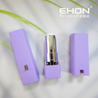Tubes de rouge à lèvres de couleur violette mate, haute qualité, vente en gros, Logo personnalisé, meilleure vente, forme carrée, échantillon Express de 75mm