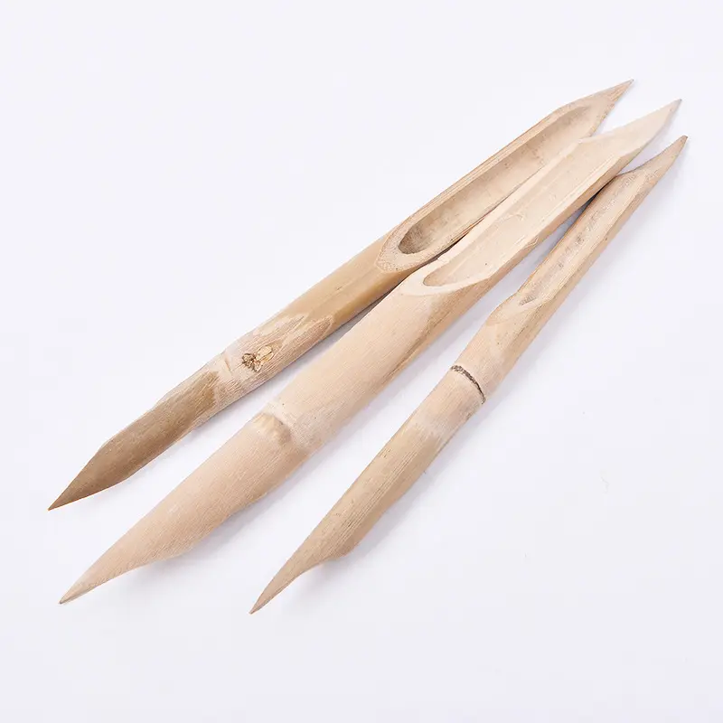 3pcs Natural Double Head Hard Strong Bamboo Reed Pens Pottery Ceramic Shaping Tools Polymer Clay Tool Fountain Dip Pen