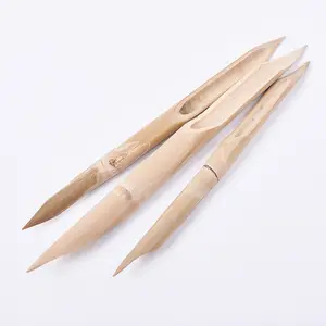 Plumas de caña de bambú fuertes y duras de doble cabeza Natural, herramientas de modelado de cerámica, herramienta de arcilla polimérica, pluma estilográfica