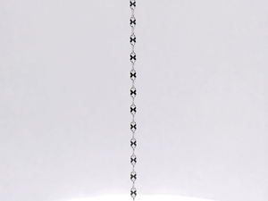 Twinkling Star Number White Pt950 Micro Wrist Cord with Shimmer Inlay Campus Unisex <b>Cute</b> Daily Platinum Wrist Trinket Gift - Product Image 6