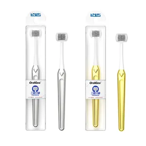 OralGos 3 면 칫솔 자폐증 감각 칫솔 완전한 치아 잇몸 관리를위한 각진 3 중 칫솔모