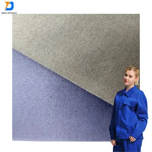 Jinda tecido têxteis 195gsm 100% poliéster, azul escuro, roupa de trabalho, uniforme de tecido, sarja gabardine, para calças