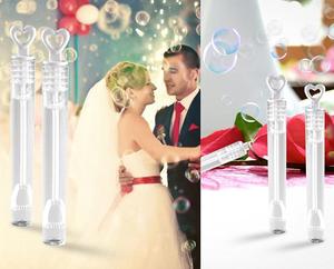 Mini varitas de burbujas de corazón para fiestas, Varita de burbujas para bodas y aniversarios, paquete de 48 Uds. - Product Image 6