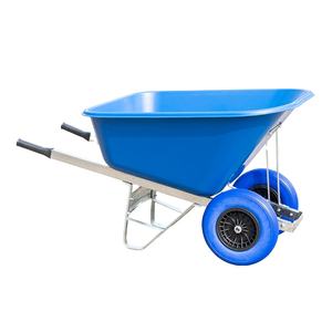 Chariot à deux roues en acier robuste avec design industriel durable pour le jardinage en extérieur - Product Image 1