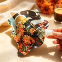 Pochette souple personnalisée à bec verseur de forme spéciale pour emballage de liquides (sauce chocolat, café, boisson, jus)