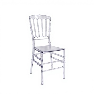Sedie Chivari in Resina Plastica Trasparente per Eventi e Feste, Lussuose Sedie da Matrimonio Bianche Stile <span class=keywords><strong>Tiffany</strong></span> - Product Image 3