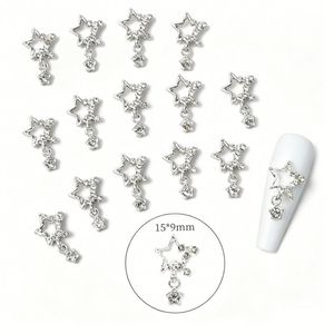 Autocollants pour ongles non toxiques pour femmes, motif esthétique gothique sombre punk, rose rouge en relief 5D, araignée, croix, pour manucure artistique - Product Image 5