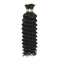 Ekstensi Rambut Manusia Deep Wave Boho Braids, 100% Virgin, Bebas Kusut, Dapat Diwarnai, Berbagai Warna, Grosir Senmu Beauty
