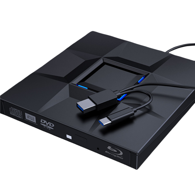 Type C External Bluray Drive BD-R BD-ROM CD/DVD RW 3D Blu Ray Burner Writer Recorder for Laptop Computer PC Optical Drive