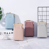 Sac à bandoulière pour téléphone portable en cuir PU pour femmes, petit portefeuille à bandoulière, porte-cartes, fermeture éclair, pompon, pochette pour téléphone portable, utilisation quotidienne en voyage