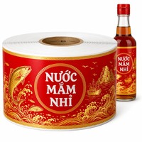Étiquette adhésive personnalisée en rouleau pour bouteille, autocollant en vinyle, papier synthétique, papier couché, mat, brillant, imperméable, doré, pour emballage