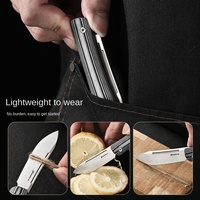 Couteau de camping tactique portable PioneerEDC, couteau pliant multifonctionnel avec manche G10, couteau de chasse en plein air