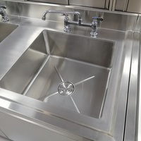 Plan de travail commercial en acier inoxydable 201/304 avec pieds réglables, taille et épaisseur personnalisables, conception amovible pour hôtel/restaurant