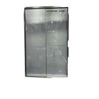 Porte coulissante en acier inoxydable, verre trempé, luxe moderne, pivotante, pour hôtel